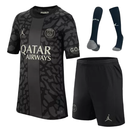Miniconjunto Completo PSG 2023/24 Tercera Equipación Niño (Camiseta + Pantalón Corto + Calcetines) - camisetasfutbol