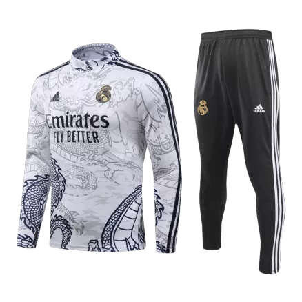 Conjunto Entrenamiento Real Madrid X Chinese Dragon 2023/24 Hombre (Chándal de Media Cremallera + Pantalón) - camisetasfutbol