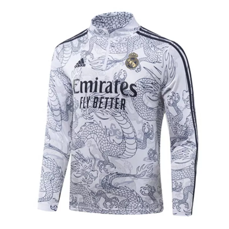 Conjunto Entrenamiento Real Madrid X Chinese Dragon 2023/24 Hombre (Chándal de Media Cremallera + Pantalón) - camisetasfutbol