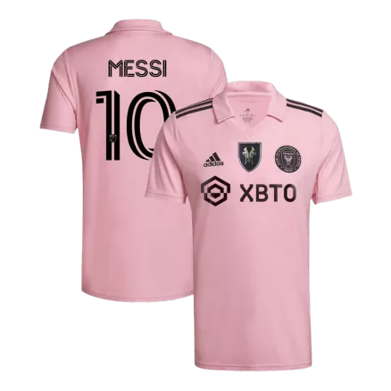 Camiseta MESSI #10 Inter Miami CF "Messi GOAT" 2023 Primera Equipación Local Hombre - Versión Hincha - camisetasfutbol