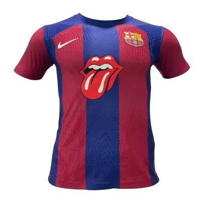 Camiseta Auténtica Barcelona x Rolling Stones 2023/24 Hombre - Versión Jugador - camisetasfutbol