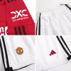 Miniconjunto Manchester United 2023/24 Primera Equipación Manga Larga Local Niño (Camiseta + Pantalón Corto) - camisetasfutbol