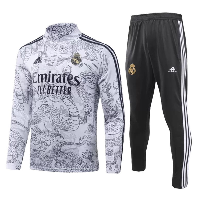 Conjunto Entrenamiento Real Madrid X Chinese Dragon 2023/24 Hombre (Chándal de Media Cremallera + Pantalón) - camisetasfutbol