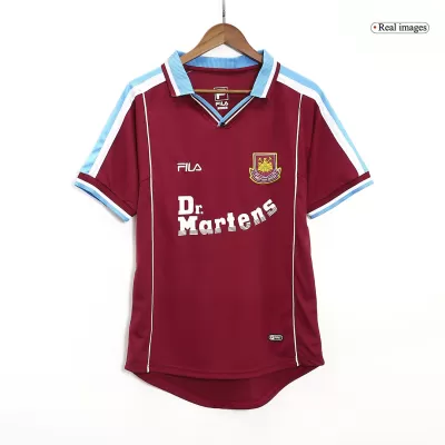 Camiseta Retro 1999/1 West Ham United Primera Equipación Local Hombre - Versión Hincha - camisetasfutbol