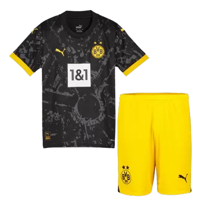 Miniconjunto Borussia Dortmund 2023/24 Segunda Equipación Visitante Niño (Camiseta + Pantalón Corto) - camisetasfutbol