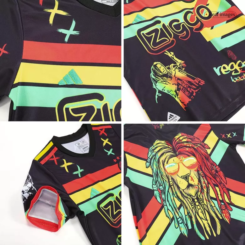 Miniconjunto Ajax x Bob Marley 2023/24 Niño (Camiseta + Pantalón Corto) - camisetasfutbol