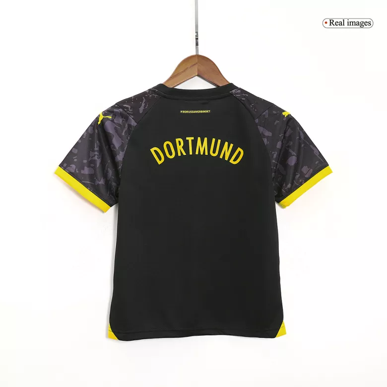 Miniconjunto Borussia Dortmund 2023/24 Segunda Equipación Visitante Niño (Camiseta + Pantalón Corto) - camisetasfutbol