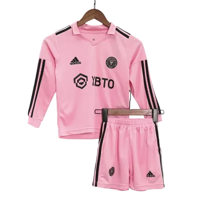 Miniconjunto Inter Miami CF 2023/24 Primera Equipación Manga Larga Local Niño (Camiseta + Pantalón Corto) - camisetasfutbol