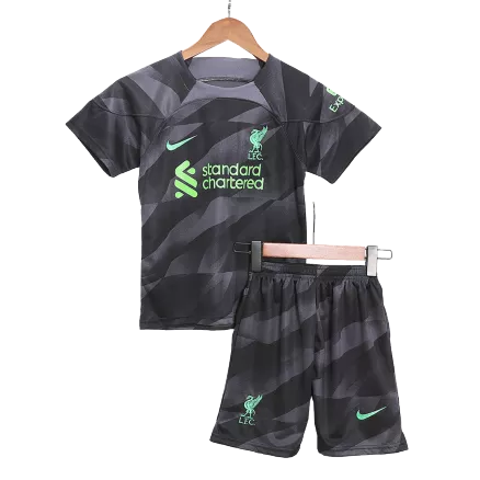 Miniconjunto Liverpool 2023/24 Portero Niño (Camiseta + Pantalón Corto) - camisetasfutbol