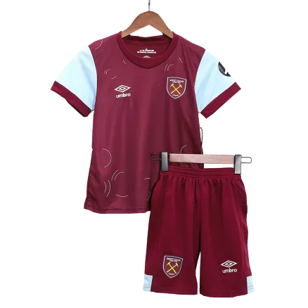 Miniconjunto West Ham United 2023/24 Primera Equipación Local Niño (Camiseta + Pantalón Corto) - camisetasfutbol