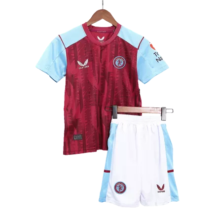 Miniconjunto Aston Villa 2023/24 Primera Equipación Local Niño (Camiseta + Pantalón Corto) - camisetasfutbol