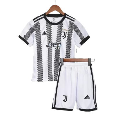 Miniconjunto Juventus 2022/23 Primera Equipación Local Niño (Camiseta + Pantalón Corto) - camisetasfutbol