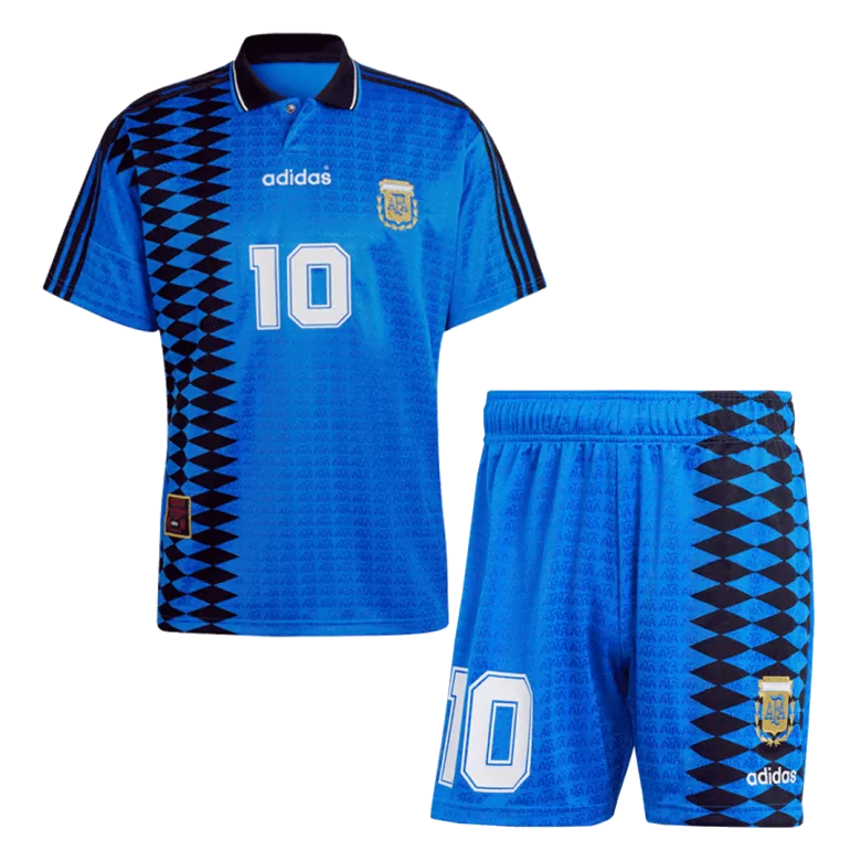 Conjunto #10 Argentina 1994 Segunda Equipación Visitante Hombre (Camiseta + Pantalón Corto) - camisetasfutbol