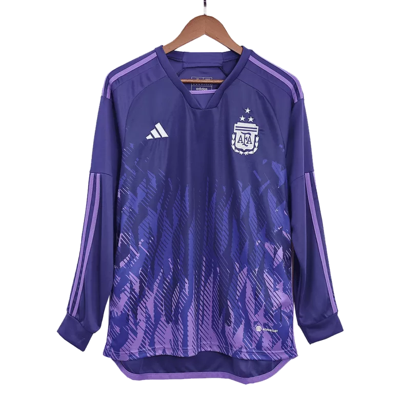 Tres Estrellas Camiseta de Fútbol Argentina Visitante 2022 - Version Hincha para Hombre - camisetasfutbol