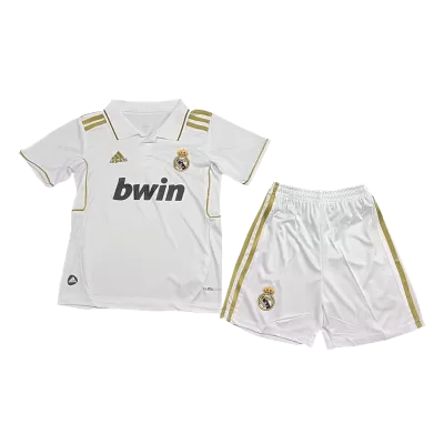 Miniconjunto Real Madrid Retro 2011/12 Primera Equipación Local Niño (Camiseta + Pantalón Corto) - camisetasfutbol