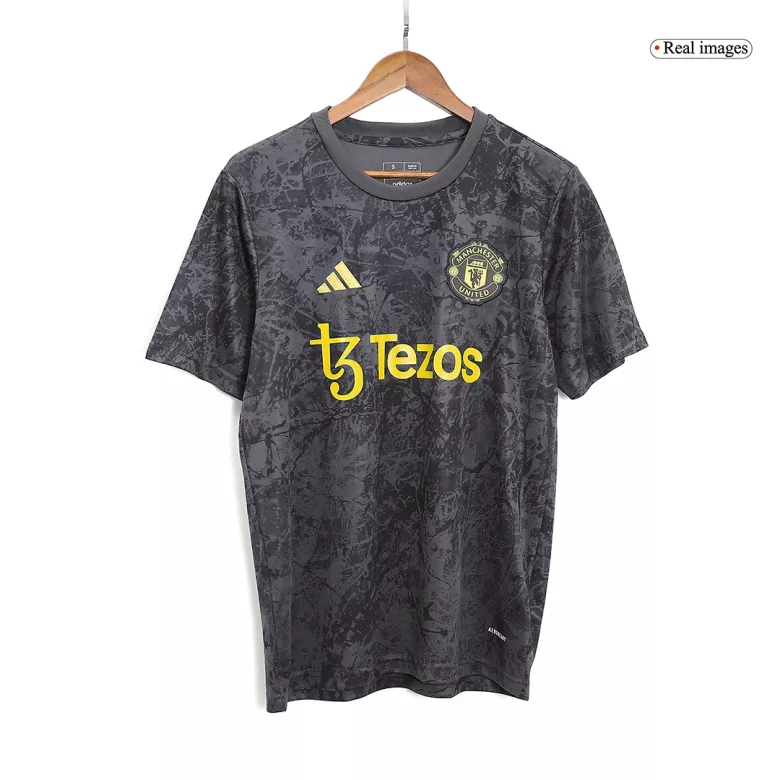 Camiseta Manchester United Stone Roses 2023/24 Pre-Partido Hombre - Versión Hincha - camisetasfutbol