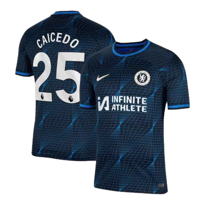 Camiseta CAICEDO #25 Chelsea 2023/24 Segunda Equipación Visitante Hombre - Versión Hincha - camisetasfutbol