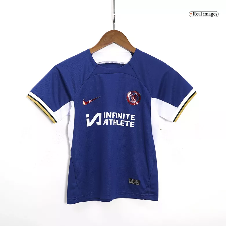 Miniconjunto Chelsea 2023/24 Primera Equipación Local Niño (Camiseta + Pantalón Corto) - camisetasfutbol
