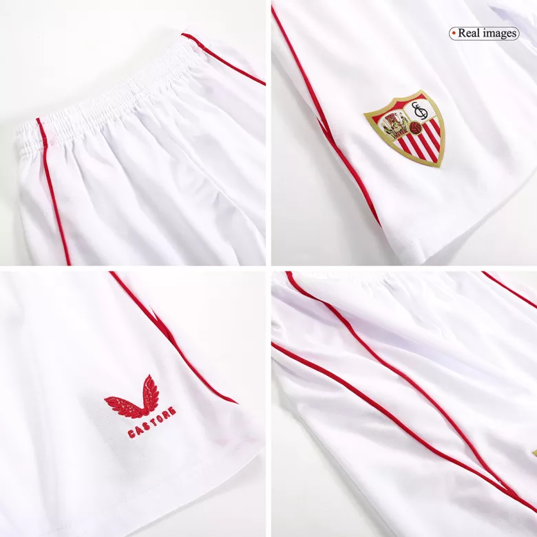 Miniconjunto Sevilla 2023/24 Primera Equipación Local Niño (Camiseta + Pantalón Corto) - camisetasfutbol