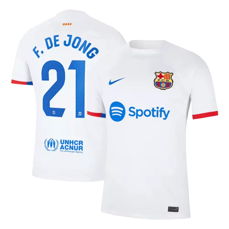 Camiseta F. DE JONG #21 Barcelona 2023/24 Segunda Equipación Visitante Hombre - Versión Hincha - camisetasfutbol