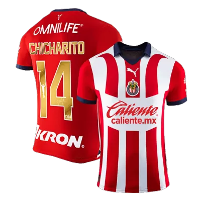 Camiseta Gold CHICHARITO #14 Chivas 2023/24 Primera Equipación Local Hombre - Versión Hincha - camisetasfutbol