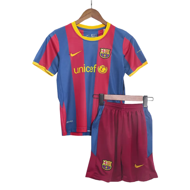 Miniconjunto Barcelona 2010/11 Primera Equipación Local Niño (Camiseta + Pantalón Corto) - camisetasfutbol