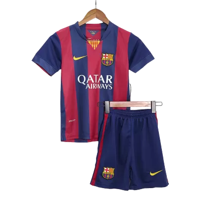 Miniconjunto Barcelona Retro 2014/15 Primera Equipación Local Niño (Camiseta + Pantalón Corto) - camisetasfutbol