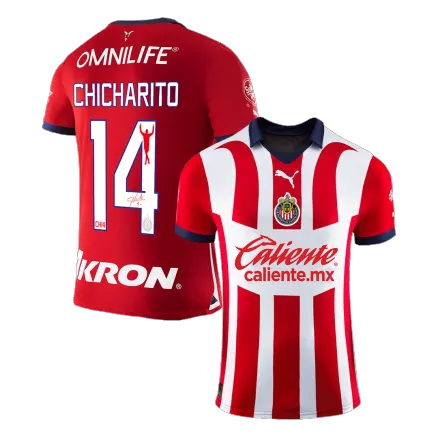 Camiseta Sign CHICHARITO #14 Chivas 2023/24 Primera Equipación Local Hombre - Versión Hincha - camisetasfutbol