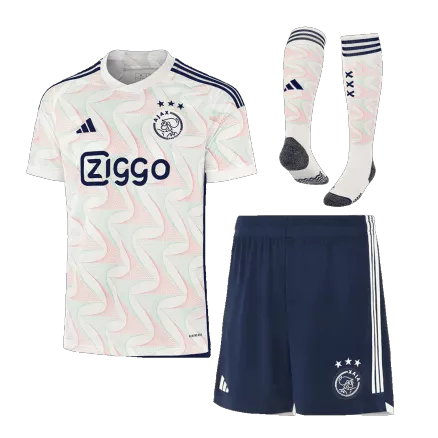 Conjunto Completo Ajax 2023/24 Segunda Equipación Visitante Hombre (Camiseta + Pantalón Corto + Calcetines) - camisetasfutbol