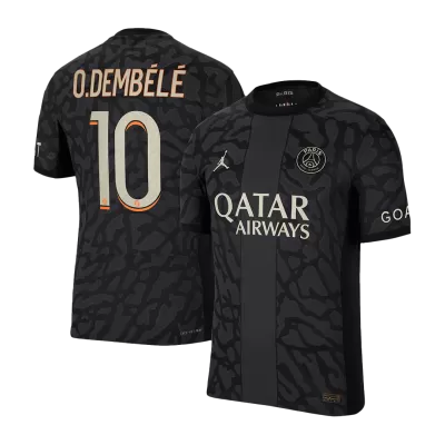 Camiseta Autentica O.DEMBELE 10 PSG 2023 24 Tercera Equipacion Hombre Version Jugador CamisetasFutbol.mx