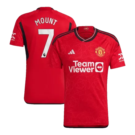 Camiseta Manga Larga MOUNT #7 Manchester United 2023/24 Primera Equipación Local Hombre - Versión Hincha - camisetasfutbol