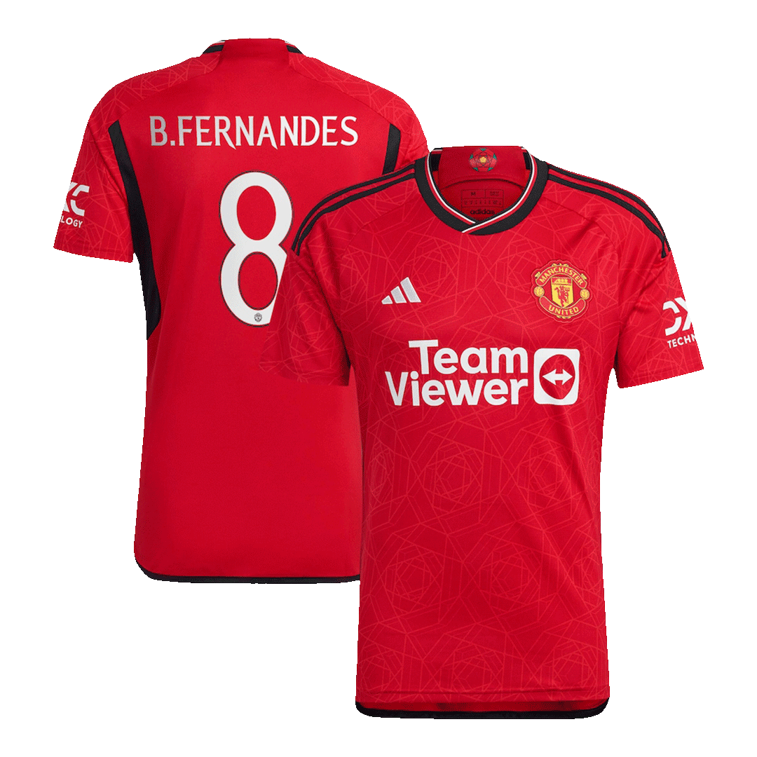 Maillot Manchester United 2022-23 Domicile #8 Fernandes - Taille M - Occasion - Officiel Adidas