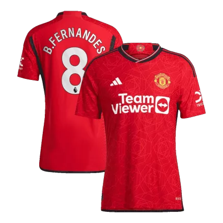 Camiseta Auténtica B.FERNANDES #8 Manchester United 2023/24 Primera Equipación Local Hombre - Versión Jugador - camisetasfutbol