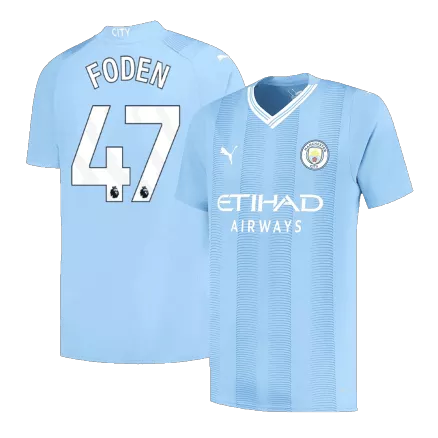 Camiseta FODEN #47 Manchester City 2023/24 Primera Equipación Local Hombre - Versión Hincha - camisetasfutbol