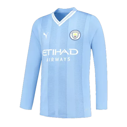 Camiseta Manga Larga Manchester City 2023/24 Primera Equipación Local Hombre - Versión Hincha - camisetasfutbol
