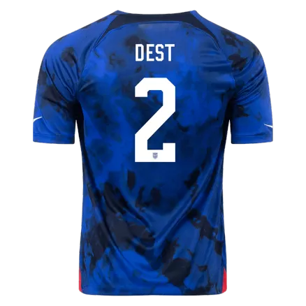Camiseta Futbol Visitante Copa del Mundo de Hombre USA 2022 con Número de DEST #2 - camisetasfutbol