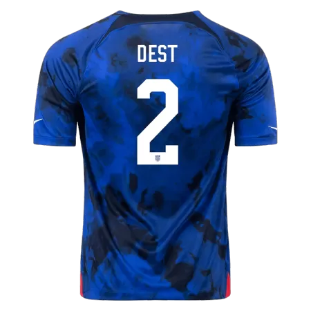 Camiseta Futbol Visitante Copa del Mundo de Hombre USA 2022 con Número de DEST #2 - camisetasfutbol