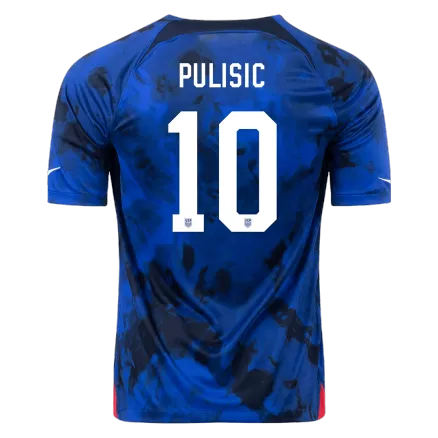 Camiseta Futbol Visitante Copa del Mundo de Hombre USA 2022 con Número de PULISIC #10 - camisetasfutbol