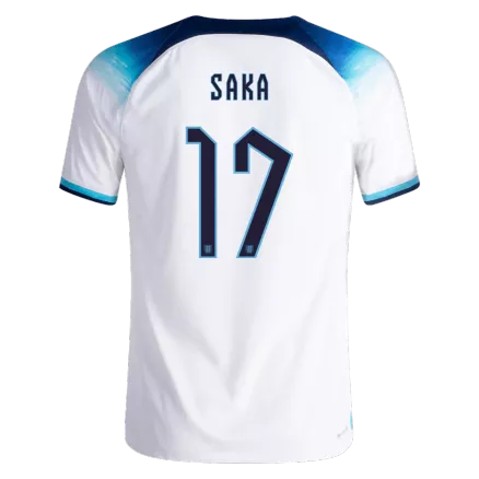 Camiseta Auténtica SAKA #17 Inglaterra 2022 Primera Equipación Copa del Mundo Local Hombre - Versión Jugador - camisetasfutbol