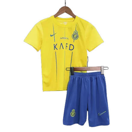 Miniconjunto Al Nassr 2023/24 Primera Equipación Local Niño (Camiseta + Pantalón Corto) - camisetasfutbol
