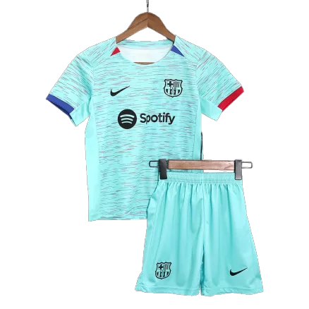 Miniconjunto Barcelona 2023/24 Tercera Equipación Niño (Camiseta + Pantalón Corto) - camisetasfutbol