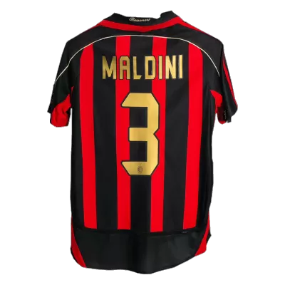 Camiseta Retro 2006/07 MALDINI #3 AC Milan Primera Equipación Local Hombre - Versión Hincha - camisetasfutbol