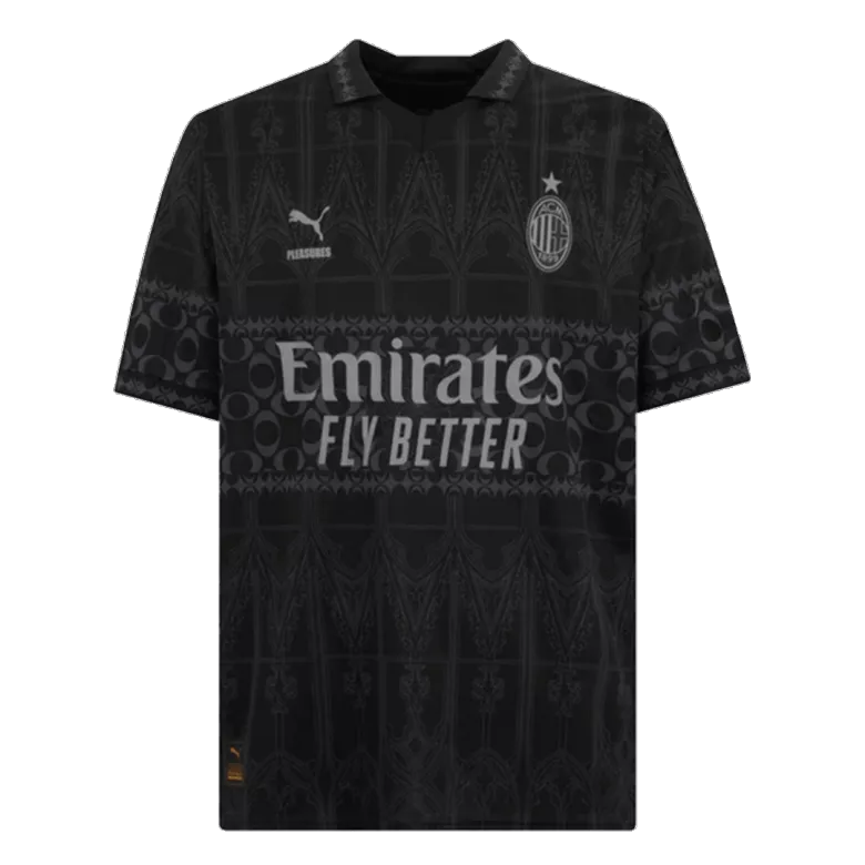 Camiseta PULISIC #11 AC Milan X Pleasures 2023/24 Cuarta Equipación Hombre - Dark version - camisetasfutbol