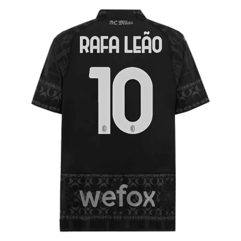 Camiseta RAFA LEÃO #10 AC Milan X Pleasures 2023/24 Cuarta Equipación Hombre - Dark version - camisetasfutbol