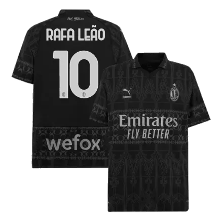 Camiseta RAFA LEÃO #10 AC Milan X Pleasures 2023/24 Cuarta Equipación Hombre - Dark version - camisetasfutbol