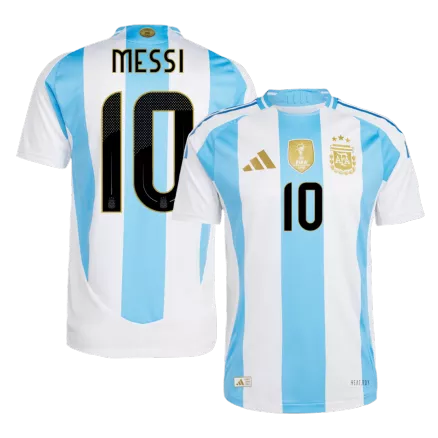 Camiseta Auténtica MESSI #10 Argentina Copa América 2024 Primera Equipación Local Hombre - Versión Jugador - camisetasfutbol