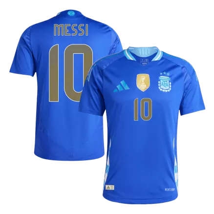 Camiseta Auténtica MESSI #10 Argentina Copa América 2024 Segunda Equipación Visitante Hombre - Versión Jugador - camisetasfutbol