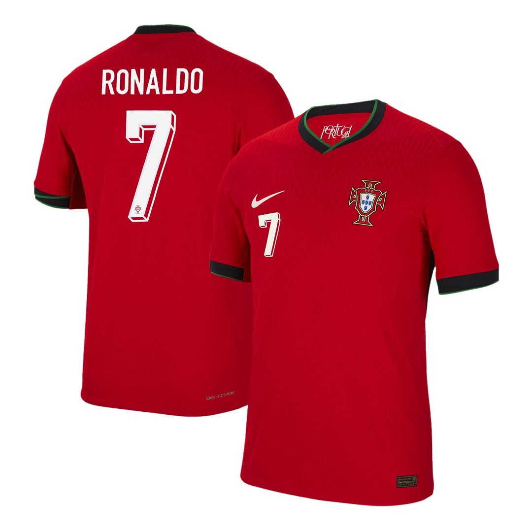 Camiseta Auténtica RONALDO 7 Portugal Euro 2024 Primera Equipación