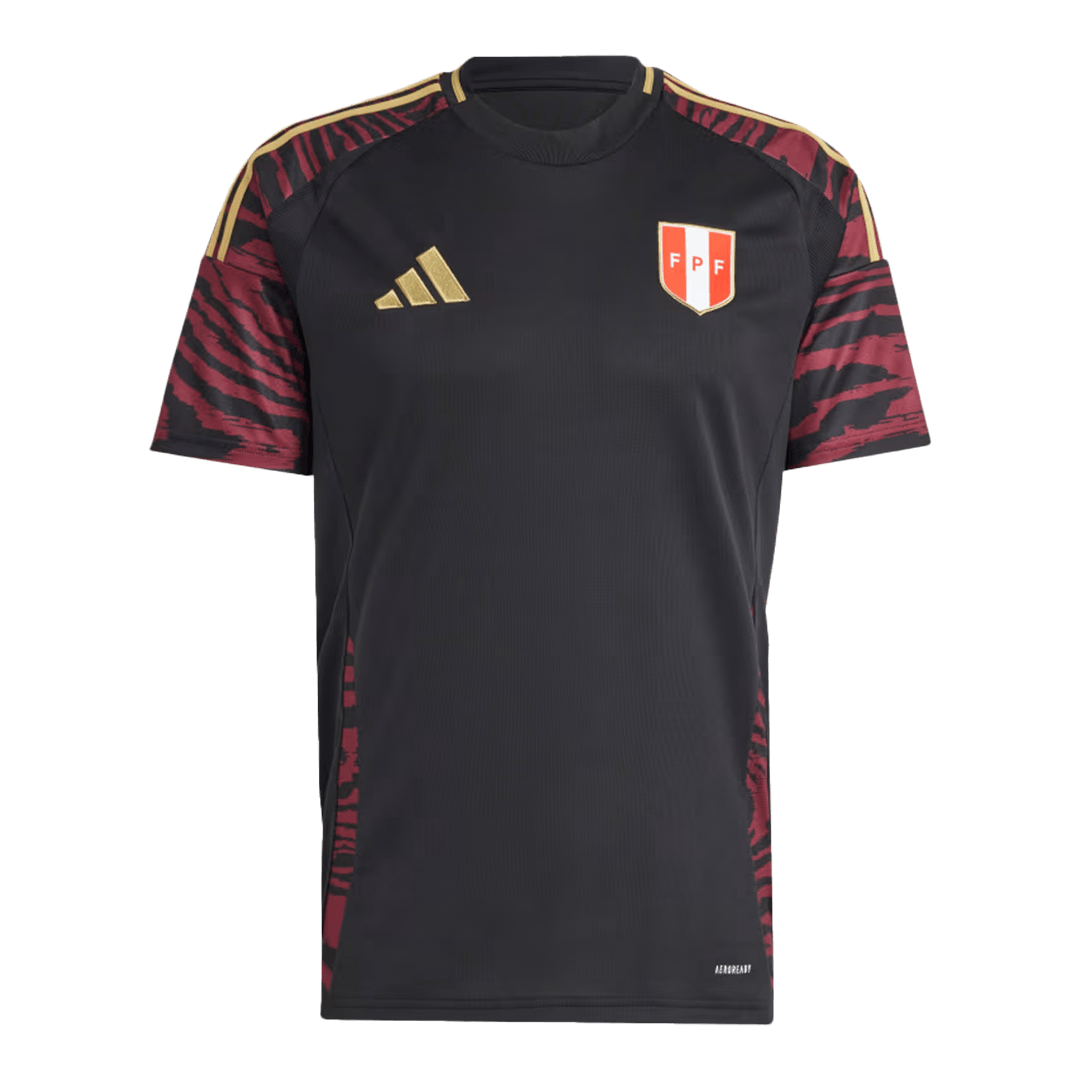 camiseta de peru negro y rojo
