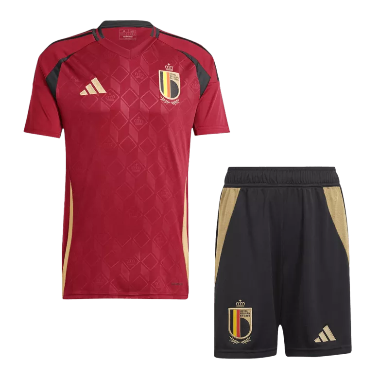 Conjunto Bélgica Euro 2024 Primera Equipación Local Hombre (Camiseta + Pantalón Corto) - camisetasfutbol
